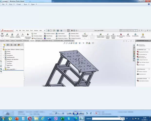 Екранна снимка към: Как да намеря иконата"Interference Detection" в SolidWorks 2018? Моят е без тази икона .&nbsp; Прилагам снимка 1 на SW без тази икона и снимка 2 с тази икона.
