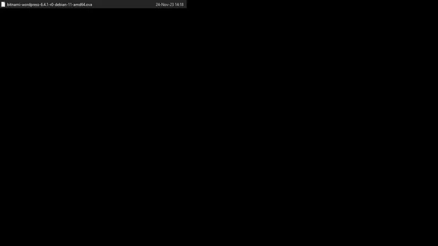 Екранна снимка към: С кое приложение да отворя bitnami-wordpress-6.4.1-r0-debian-11-amd64.ova?